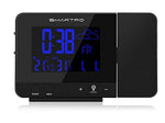 "SMARTRO Alarm Clock Digital Projection Clock with Weather Station, Indoor/ Outdoor Thermometer, Dual Alarm, USB Phone Charging	"