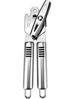 Pexio Professional Stainless Steel Manual Can Opener, 18/10 Food-Safe Stainless Steel, Comfortable to grip, Dishwasher Safe, Ergonomically designed handle.