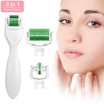 3 in 1 Dermar Roller set 0.25mm 540 Micro-Needle Roller For Face and Body Microdermabrasion Exfoliating Roller Skin Care Tool -Includes Storage Case