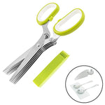 All Prime Herb Scissors with 5 Blades and Cover – Stainless Steel Herb Cutter Scissors – Herb Shears – Protective Guard Cover & Blade Cleaner – FREE ($7 Value) Herb Kale Stripping Tool & Recipe EBook
