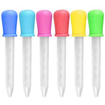Coolrunner 5ML Clear Silicone Plastic Droppers Pipettes for Candy Molds, Gummy Mold and Crafts 6pcs