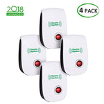 VEPOWER [2018 Upgraded Ultrasonic Pest Repeller, Mosquito Repellent, Electronic Pest Control Plug in for Spider Ant Mice Roach and Other Insects (4 Packs)