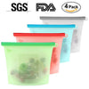 Reusable Food Preservation Bags SiFree Silicone Storage Container Applicable with Refrigerator, Microwave Oven, Toaster Safe Airtight Seal Cooking Bag - 4 PCS