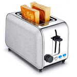2 Slice Toaster, Home Gizmo Cool Touch Toaster 2-Slice Wide Slot, Compact Toasters with Extra Removable Crumb Tray- Stainless Steel