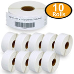 10 Rolls DYMO 30252 Compatible 1-1/8" x 3-1/2"(28mm x 89mm) Self-Adhesive Address Labels,Compatible With Dymo 450, 450 Turbo, 4XL And Many More