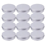 Tosnail 4 oz Aluminum Screw Top Round Tins Empty Tins - Pack of 12