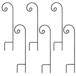 Ashman Shepherd's Hooks, Black, Set of 6 Made of Premium Metal for Hanging Solar Lights, Bird Feeders, Mason Jars, Plant Hangers, Flower Basket, Christmas Lights, Lanterns, Garden Stakes and Weddings