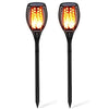 Solar Lights Outdoor Waterproof Dancing Flickering Flames Torches Lights 96 LED Landscape Decoration Lighting Dusk to Dawn Auto On/Off Solar Security Spotlight for Garden, Patio, Yard, Driveway-2 Pack