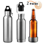 Beer Bottle Insulator, Stainless Steel Beer Bottle Insulator (2 Pack) Keeps Beer Colder With Opener/Beer Bottle Holder For Outdoor or Party