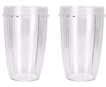 NutriBullet Replacement Cups (Tall - 24-Once) by Preferred Parts | Premium NutriBullet Replacement Parts and Accessories (Pack of 2)