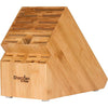 20 Slot Bamboo Universal Knife Block Without Knives. Knife Storage Organizer and Holder by Shenzhen Knives.