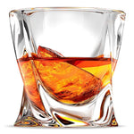 Twist Whiskey Glasses, Scotch Glasses By Ashcroft - Set Of 2. Unique, Elegant, Dishwasher Safe, Glass Liquor or Bourbon Tumblers. Ultra-Clarity Glassware.