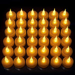 LED Candles, Lasts 2X Longer, Realistic Tea Light Candles, Flameless Candles to Create a Warm Ambiance, Naturally Flickering Bright Tealights,Battery Powered Candles,Unscented, Batteries Included (24)