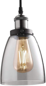 Feit Electric PN6CG/NKST19LED 5.7" Clear/Nickel Dimmable LED Vintage Bulb & Pendant