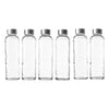 Seacoast - 18 Oz Glass Juice Bottles With Regular 18/10 Steel Caps (6, Clear)
