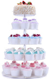 BonNoces 5 Tiers Round Acrylic Pastry Wedding Cupcake Stands Tower Tree-Cupcake Carrier-Clear Tiered Cake Stand Tall Jumbo-Round Dessert Stands-Cupcake Display Stand