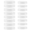 STARUBY 16Pcs Plastic Mason Jar Lids - 8 Regular Mouth Lids and 8 Wide Mouth Plastic Storage Caps for Mason Jars, White