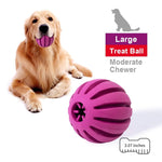EETOYS Dog Treat Ball Non Toxic Rubber Dog Ball Food Dispensing IQ Dog Toy Reduce Boredom Dental Hygiene Teething by EETOYS MARKET LEADER PET LOVER