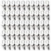 Teenitor 50 PCS Stainless Steel Curtain Clips with Hook for Curtain, Photos, Home Decoration Outdoor Party Wire Holder