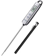 Habor Meat Thermometer, Instant Read Thermometer Digital Cooking Thermometer, Candy Thermometer with Super Long Probe for Kitchen BBQ Grill Smoker Meat Oil Milk Yogurt Temperature (Pimiento Red)