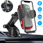 Wireless Car Charger Mount, Cshidworld Auto Clamping 10W/7.5W Qi Fast Charging Car Mount, Windshield Dashboard Air Vent Phone Holder Compatible with iPhone 11 Xs Max XR 8 Plus, Samsung S10 S9 S8