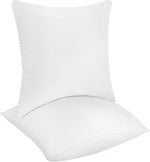 Utopia Bedding Decorative Pillow Insert (Pack of 2, White) - Square 18x18 Sofa and Bed Pillow - Microfiber Cover Indoor White Pillows