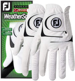 FootJoy Men's WeatherSof Golf Gloves, Pack of 2 (White)