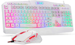 Redragon S101 PC Gaming Keyboard and Mouse Combo Wired LED RGB Backlit with Multimedia Keys Wrist Rest Mouse with 3200 DPI for Windows Computer Gamers (Gaming Mouse and Keyboard Set)