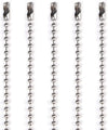50pcs Nickel Plated Ball Chain Necklace, KinHom 24 Inches Long 2.4mm Bead Size # 3 Adjustable Antiqued Metal Bead Steel Chain Matching Connectors Jewelry Findings