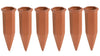 Juvale Self Watering Spikes - 6-Pack Terracotta Plant Watering Stakes, Automatic Slow Release Water Drippers for Indoor Outdoor Garden, Vacation Irrigation Device, Brown, 6.9 Inches Tall