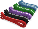 Pull Up Assist Bands Set by Functional Fitness. Heavy Duty Resistance and Assistance Training Band