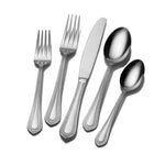 Mikasa 5081086 Regent Bead 65-Piece 18/10 Stainless Steel Flatware Set with Serving Utensil Set, Service for 12