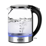 COSORI Electric Kettle(BPA-Free) 1.7 L Water Boiler & Tea Heater with LED Indicator Light,Auto Shut-Off & Boil-Dry Protection, 100% Stainless Steel Inner Lid & Bottom, Borosilicate glass