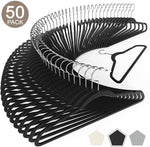 VEEYOO Premium Velvet Suit Hangers - Heavy Duty, Ultra Thin, Non Slip & Space Saving Clothes Hangers 360 Degree Chrome Swivel Hook Velvet Hangers for Coat Suit Shirt Dress Pants (Set of 50 PCS, Black)