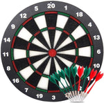 Ylovetoys Dart Board Soft Tip Safety Kids Dart Board Set Boys Toys Gifts, 16.4 inch Rubber Dartboard with 9 Soft Tip Safe Darts Great Game for Office and Family Leisure Sport