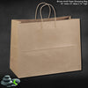 16"x6"x12" - 50 Pcs - Brown Kraft Paper Bags, Shopping, Mechandise, Party, Gift Bags