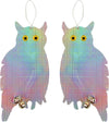 Tapix Owl Bird Repellent Reflective Holographic Bird Deterrent Hanging Device Effectively Keep Birds Away 2 Pack Owl to Scare Away Birds 15.3 x 8.2 inch, Best Bird Scare Device